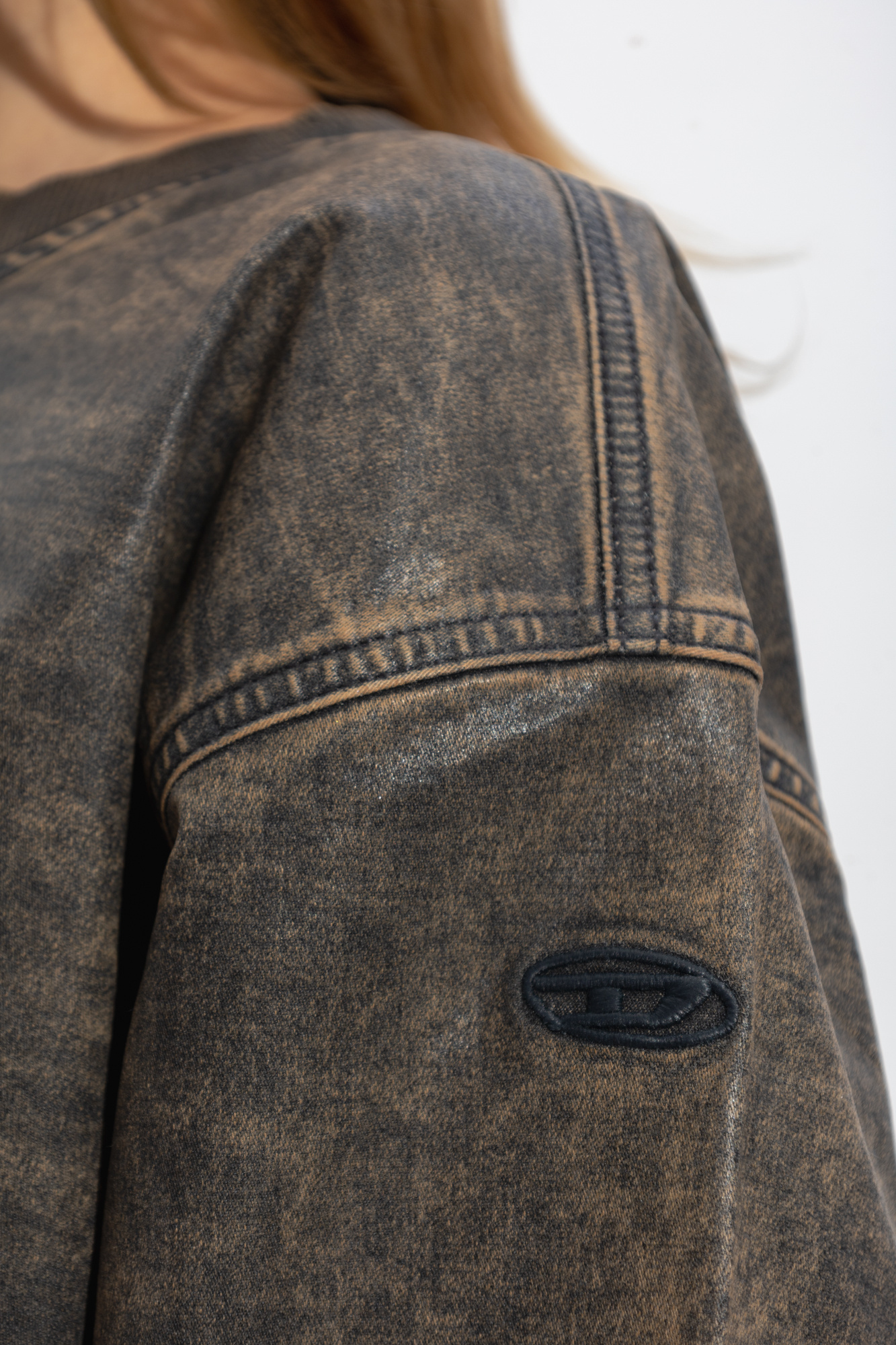 Braun 'D-KRIB-S' waxed sweatshirt Diesel - Vitkac Germany Braun 'D-KRIB-S' waxed sweatshirt Diesel - Vitkac Germany